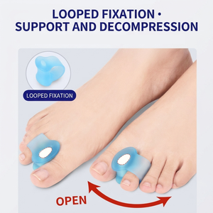 Entre-doigts en silicone pour <span class=keywords><strong>hallux</strong></span> <span class=keywords><strong>valgus</strong></span> – Correcteur et ajusteur pour soulager la douleur du bourgeon et prévenir l'empilage des orteils – Confort tout au long de la journée pour hommes et femmes - Product Image 6