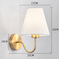 Lampe murale en tissu de luxe style nordique pour chambre, escalier, couloir, balcon, salon, lampe de chevet, lampe murale décorative
