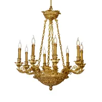 Lampadario in ottone di lusso grande per soggiorno di casa lampada moderna in rame francese lampadario a luce in ottone produce prezzo all'ingrosso