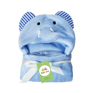 Infant Fleece Hood Blankets Newborn Baby Hooded Bathrobe Super Soft Animal Hooded Bath Towel Baby Blanket