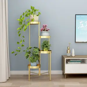 नई सीढ़ी 2 3, टीयर वेडिंग इनडोर आयरन शेल्फ धारक धातु लंबा सोने प्रदर्शन डिजाइन बागान पॉट संयंत्र फूल स्टैंड/