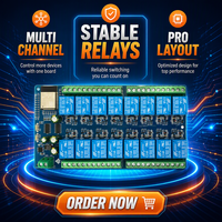 Nouvelle carte de développement de module relais 16 voies ESP32 avec alimentation DC5V, convertisseur DC/DC, OS Linux, I2C, produits de qualité originale