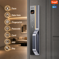 Serrure intelligente TUYA, ensemble complet, poignée de porte électronique, cylindre de serrure avec empreinte digitale et mot de passe, application, adaptée pour la maison et l'hôtel