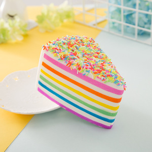 ของเล่นบีบคลายเครียดรูปเค้กเข็มสามเหลี่ยมสีสันสดใส ขนาดกลาง เด้งช้า - Product Image 5