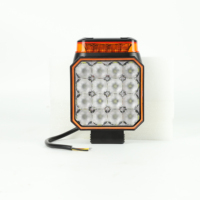 OPPLIGHT 4 pulgadas dos en uno 6000K luz de trabajo LED blanca 3000K ámbar Flash señal de advertencia luz cuadrada Led bombilla de trabajo