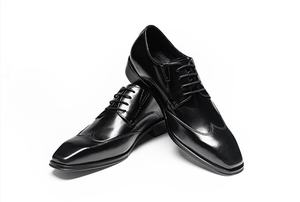 Chaussures Derby haut de gamme entièrement équipées en cuir de vachette avec laçage à l'anglaise et boucles plates adaptées aux hommes - Product Image 5