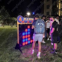 Songfa LED 4 rangées, machine de jeu d'arcade électronique lumineuse, jeu de stratégie, pour événements et locations de fêtes, équipement de terrain de jeux, en PP, fabriqué en Chine