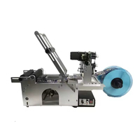 Machine semi-automatique de codage et d'étiquetage de bouteilles rondes MT50 étiqueteuse manuelle d'étiquettes auto-adhésives pour petites bouteilles en verre