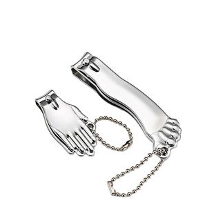 LLavero EN FORMA DE <span class=keywords><strong>PALMA</strong></span>/pie, llavero de Metal para coche, adorno para bolsa de coche, llaveros multifuncionales que se pueden utilizar como cortaúñas - Product Image 1