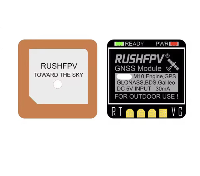 RUSHFPV GNSS MINI M10 UBX NMEA Dual Protocol GPS Module Built-in Ceramic Antenna for FPV Drone RC Airplane Long Range DIY Parts