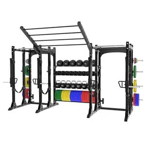 Rack De Energia De Ginásio Comercial Tudo Em Um Multi Ginásio Fitness Equipment Smith Multi Funcional Rack Home Gym Set Multi-Funcional