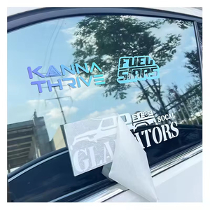 Lettres en vinyle imperméables pour extérieur, découpées <span class=keywords><strong>sur</strong></span> mesure, autocollantes, avec ruban adhésif pour application <span class=keywords><strong>sur</strong></span> porte, verre, enseigne de magasin - Product Image 1