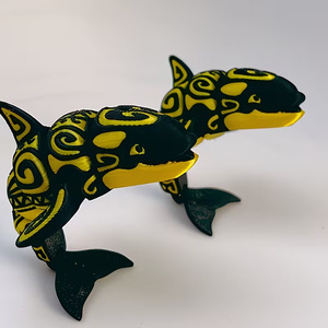 Colgante de Peluche Corto Impreso en 3D con Diseño de Ballena Rúnica Negra y Dorada, 31cm-50cm, 14+ Superventas Transfronterizo <span class=keywords><strong>TIKTOK</strong></span> para Figuras de Cuerpo Completo - Product Image 4