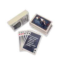 Cartes à jouer en papier verni brillant de haute qualité, style islandais, avec logo personnalisé et bords dorés et roses