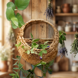 Cheap Price Woven Wall <b>Basket</b> Hanging Planter Natural <b>Bamboo</b> Style Decorative Wall <b>Basket</b> for Garden Home Decor - Product Image 2