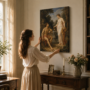 Xinhangchen Dipinto a Olio su Tela di Nudo Femminile in Stile <span class=keywords><strong>Art</strong></span> Déco, 18x24 Pollici, Arte da Appendere per Matrimoni e Ramadan - Product Image 4
