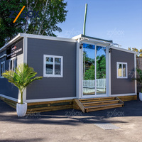Maison préfabriquée modulaire extensible blanche et grise, production fraîche, pour le marché d'Afrique du Nord, du Maroc et de l'Algérie