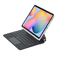 Keyboard Nirkabel USB-C RGB Backlit Magic BT Baru dengan Trackpad, Tilt yang Dapat Disesuaikan, dan Layar Baterai untuk Tablet 2024 SM-P620/625