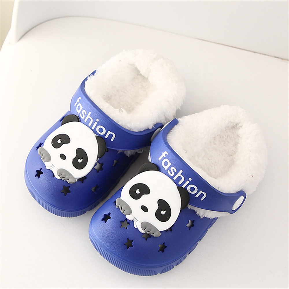 Hopeful Kids Clogs With Fur Home Bedroom Slippers For Kids Oem Toddler House Cute Indoor Slippers Baby Winter Slipper 2021
