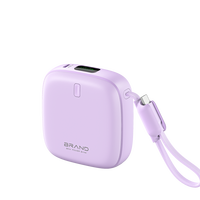 Batterie externe magnétique sans fil à charge rapide en alliage d'aluminium, porte-clés, haute capacité 10000mAh, Type-C 38.5W, mini portable