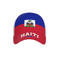 Casquettes de baseball 2026 – Cadeau pour les fans de football – Chapeau bob en polyester à bord souple réglable, protection solaire – Drapeau haïtien Heysey