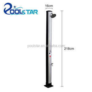 POOLSTAR Vente flash <span class=keywords><strong>Douche</strong></span> extérieure ronde en PVC de 35 L, argentée, avec <span class=keywords><strong>douche</strong></span> pour les pieds, alimentée par énergie <span class=keywords><strong>solaire</strong></span>, pour <span class=keywords><strong>piscine</strong></span> et usage extérieur - Product Image 5