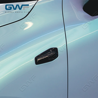 Film Vinyle Adhésif Brillant pour Voiture, Film PVC Vert Bleu Brillant pour Capot Moteur, Décoration Auto Moto, Film de Protection pour Carrosserie