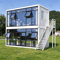 Unité de conteneur plat de qualité industrielle FLKT, résistante aux fortes charges de neige, maison modulaire préfabriquée en conteneur maritime