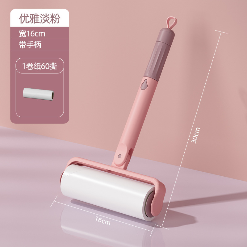 Brocha de afeitar rosa de mango corto