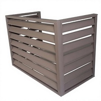 Cubierta de Aire Acondicionado Metálica para Exteriores, Diseño Personalizado, Moderna, con Corte Láser, Impermeable, de Aluminio