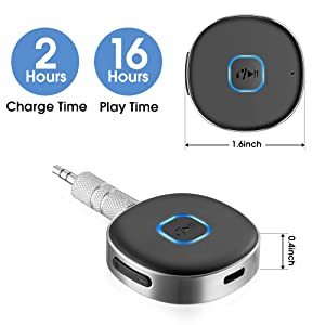 HG Auto <span class=keywords><strong>Bluetooth</strong></span> Aux <span class=keywords><strong>Adapter</strong></span>, Geräusch unterdrückung 3,5mm Aux <span class=keywords><strong>Bluetooth</strong></span> 5.0 Musik empfänger für Home Stereo - Product Image 5