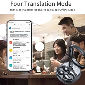 Ai dịch Tai nghe không chậm trễ dịch 144 ngôn ngữ Tai nghe thời gian thực nói chuyện miễn phí tay Bốn chế độ làm việc Tai nghe Clip-on - Product Image 3