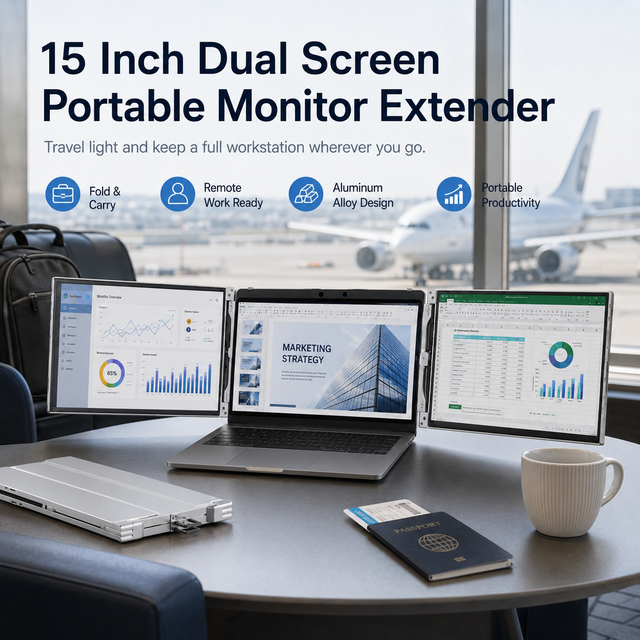 OEM Triple Laptop Screen Extender Portable Screen Laptop Extender Dual Laptop Screen Extender 14 15.6 16 Inch