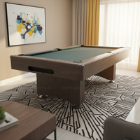 Table de billard moderne et personnalisée de 8/9 pieds, durable, avec poches en cuir véritable et plateau en ardoise