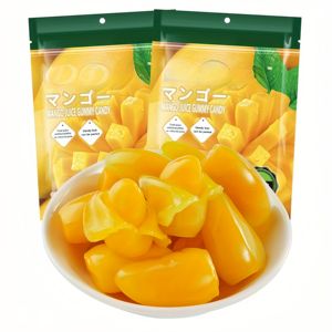 Holeywood 80gフルーツキャンディージュース皮をむいたマンゴーミイラ楽しいフルーツスナックグルテンフリーハラール認定フルーティーフレーバースナックボックス - Product Image 4