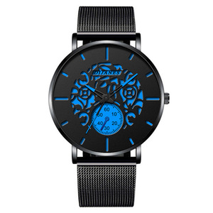 2021 Neue Modische Herren-Armbanduhr mit Gehäuse aus Legierung, Quarzwerk, Edelstahlarmband und Zeigern im Business-Stil von DIJANES, Großhandel Verfügbar - Product Image 2