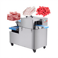 Machine de découpe industrielle électrique entièrement automatique pour viande séchée, saucisses, thon, en bandes, en cubes, trancheuse et coupeuse