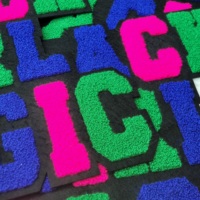 2025 vente en gros concepteur personnalisé paillettes paillettes Chenille professeur coeur broderie fer sur Chenille patchs pour sweat à capuche
