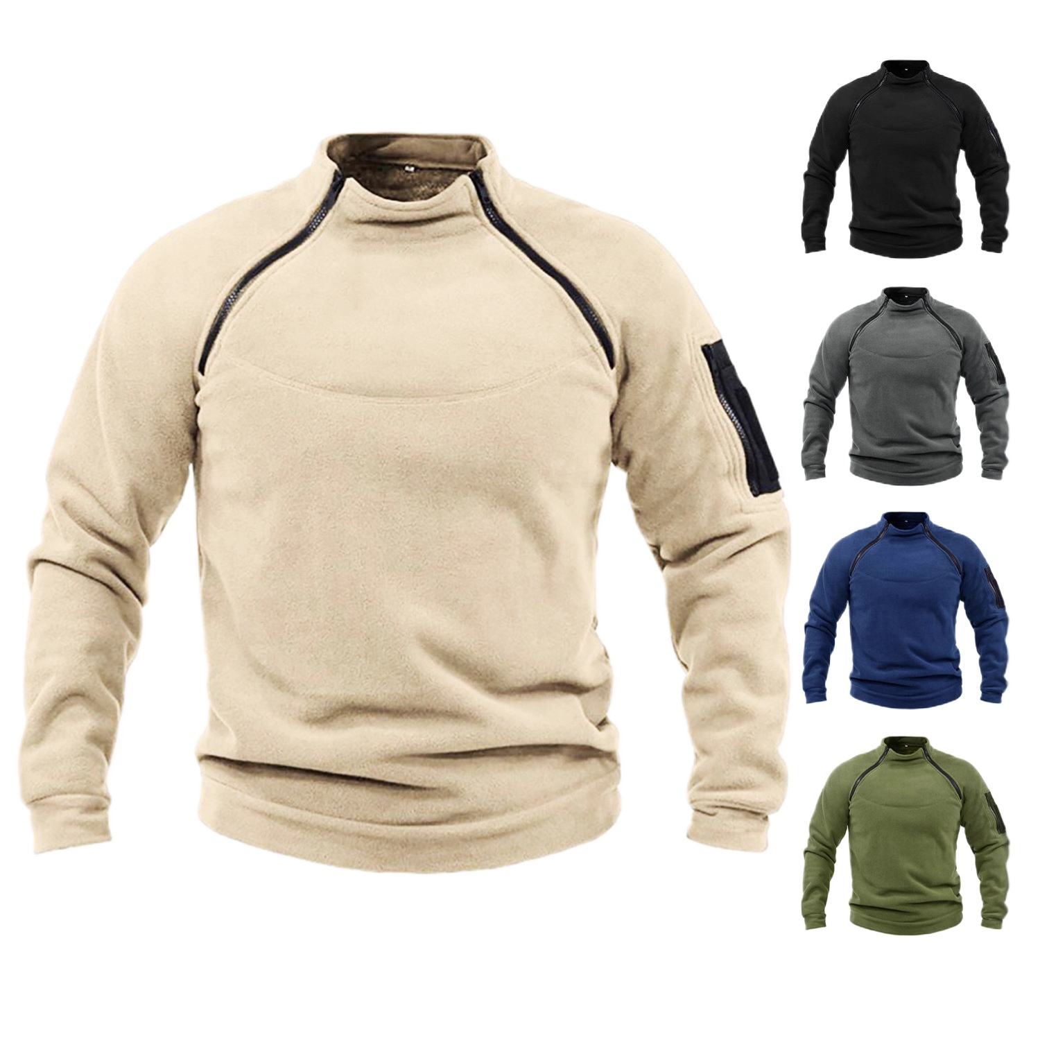 Negro, verde, azul, marfil, gris oscuro