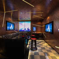 Canapé d'angle en U durable pour bar, boîte de nuit, KTV, usage commercial, extérieur, maison, salon chicha, avec éclairage LED