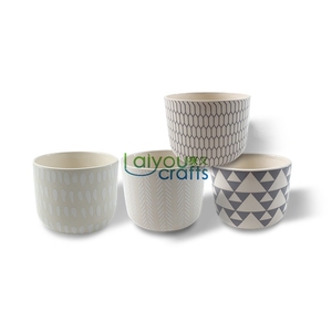 Pots de fleurs en céramique de luxe pour jardinière en dolomite chaude Offre Spéciale, pot de fleurs hexagonal, <span class=keywords><strong>terre</strong></span> <span class=keywords><strong>cuite</strong></span>, ciment, grainage - Product Image 1