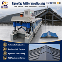 Machine automatique de formage à froid pour la fabrication de tuiles de capuchonnage de toit en acier coloré