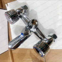 Nouveau design robinet de bain mural ensembles de douche chrome simple céramique pour douche rapide corps espace zinc robinet de salle de bain