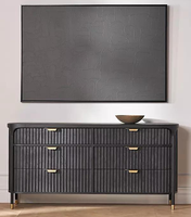 Armoire de console de rangement en bois massif moderne de luxe chic pour salles à manger