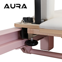 Reformer de Pilates Professionnel de Luxe en Aluminium avec Appui-tête et Repose-épaules Rembourrés pour Studio de Pilates - Durable, Portable et Réglable