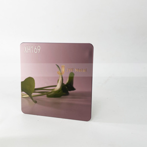 JIS Standard 201/304/316 Stainless Steel No.4 <b>Surface</b> Sheet 0.5-0.8mm Thick Purple Pink Bent <b>Plate</b> Custom Cutting Welding Wall - Product Image 1