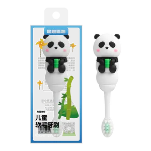 Baru kedatangan kustom kartun Panda Dundun lembut sikat gigi rambut untuk anak-anak