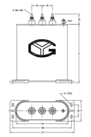 Condensador de Potencia Auto-Reparable de Bajo Voltaje Gaoyun Film, 15kvar 400V 50Hz con Aislamiento H para Corrección del Factor de Potencia