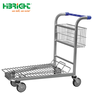 Heavy Duty Warehouse Picking <b>Trolley</b> Flat <b>Platform</b> Cart Supermarket Stock Replenishment Cart with Wheels - Product Image 5