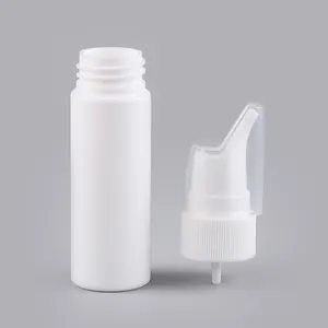 Botellas de plástico personalizadas para espray nasal de 70ml, botella de espray nasal vacía blanca, bomba nasal médica HDPE SD Crimp 20000 30/410 CN;ZHE